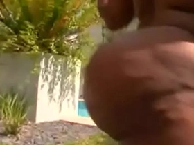 Petite ebony girl gets her big ass worshipped