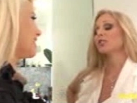 Three blonde cougars getting a messy interracial threesome