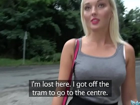 Public Agent blonde enjoys passionate encounter with a well-endowed stranger