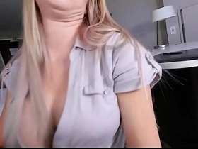 Busty mature seduces young stepson for intense office encounter